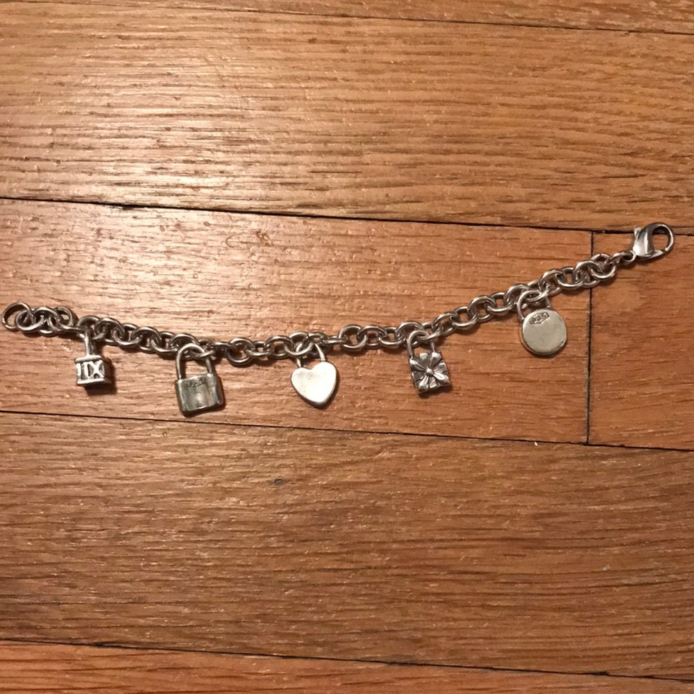 Silver charm bracelet